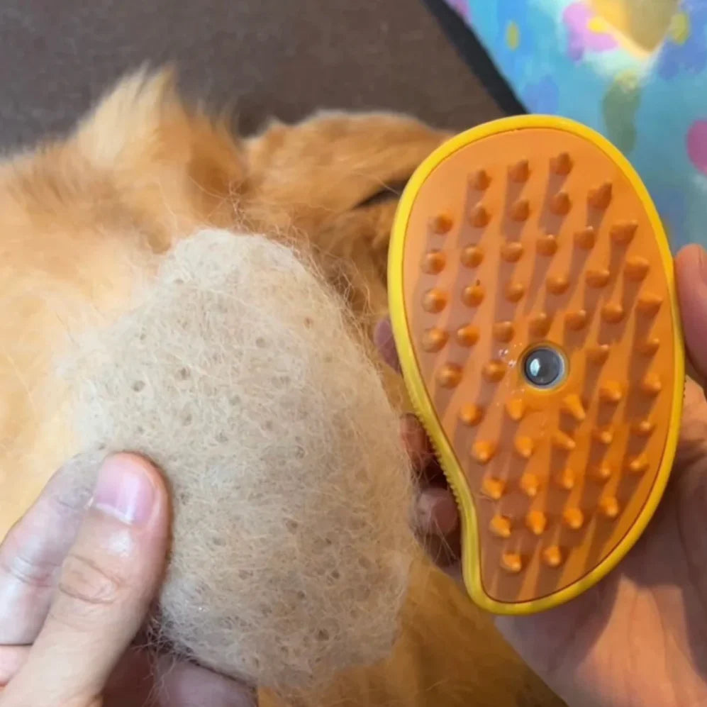 Escova VaporCare™ – Remove Pelos e Relaxa o Seu Pet com Vapor Suave