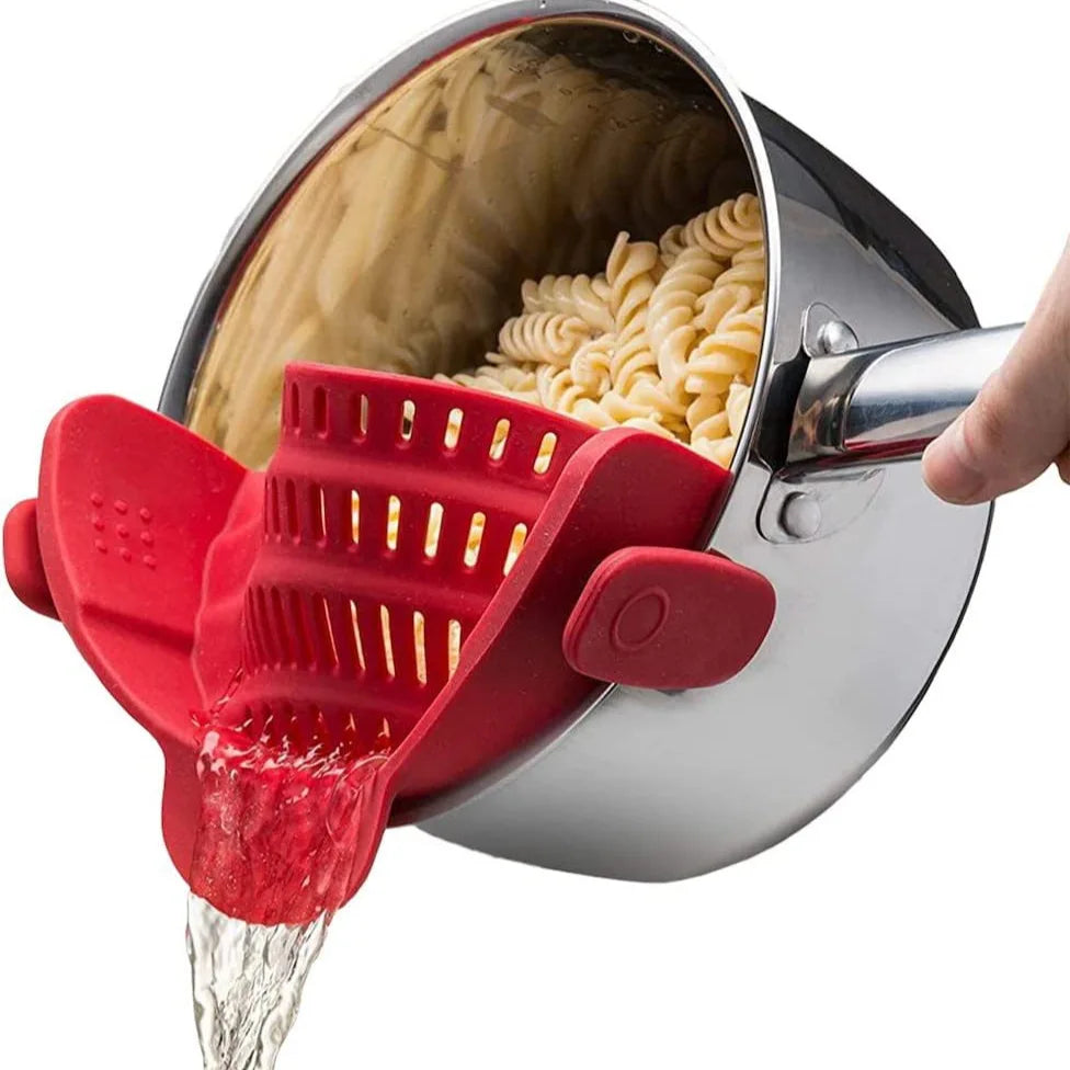 ClipDrain™ – Un práctico colador que se acopla directamente a la olla para un uso rápido
