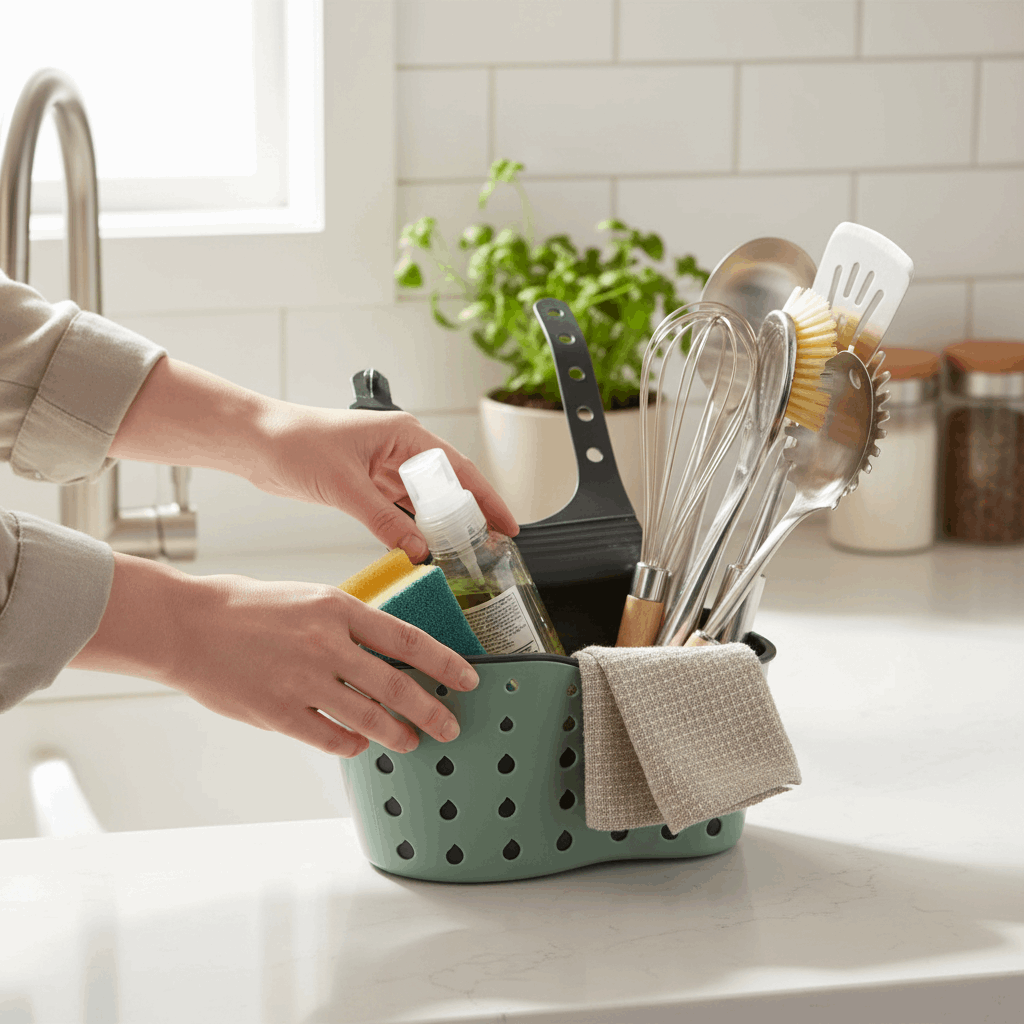 Mãos a colocar itens na FlexiHome