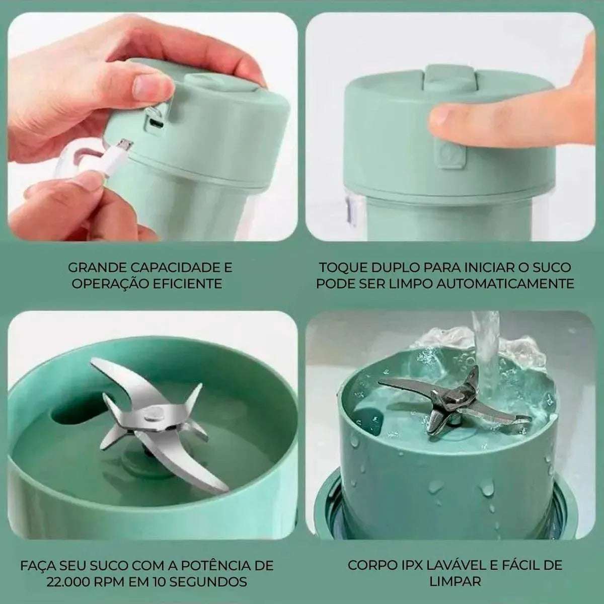 Garrafa Liquidificadora Portátil - Essential