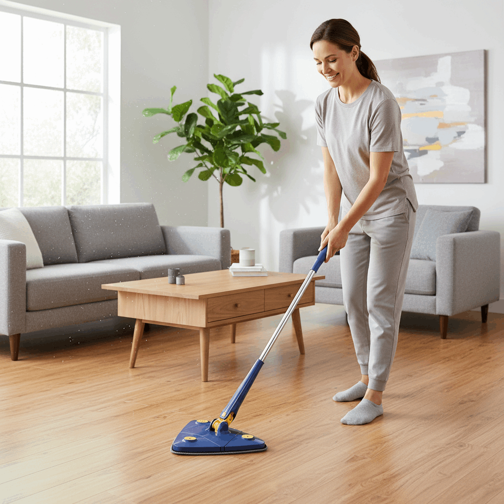 Pessoa a limpar facilmente com TriClean