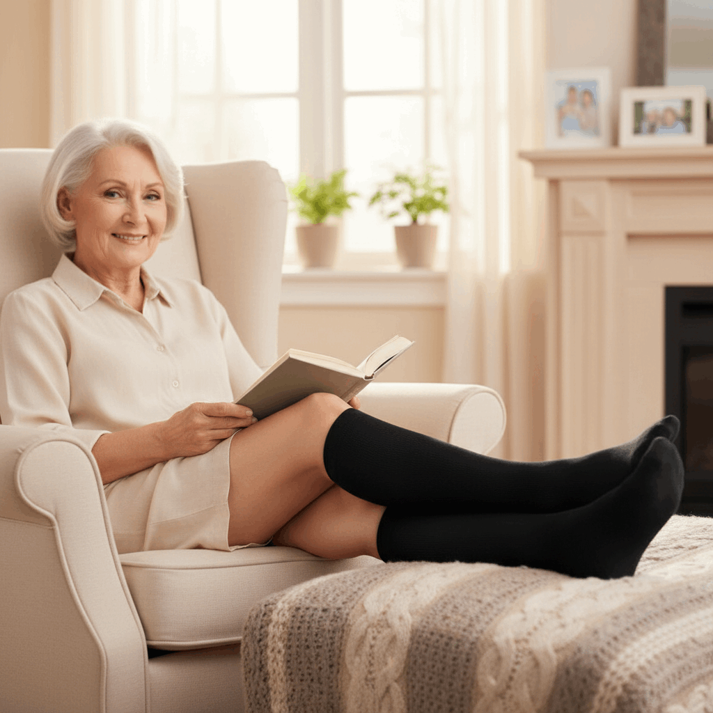 Pessoa idosa com mobilidade melhorada e sem dor