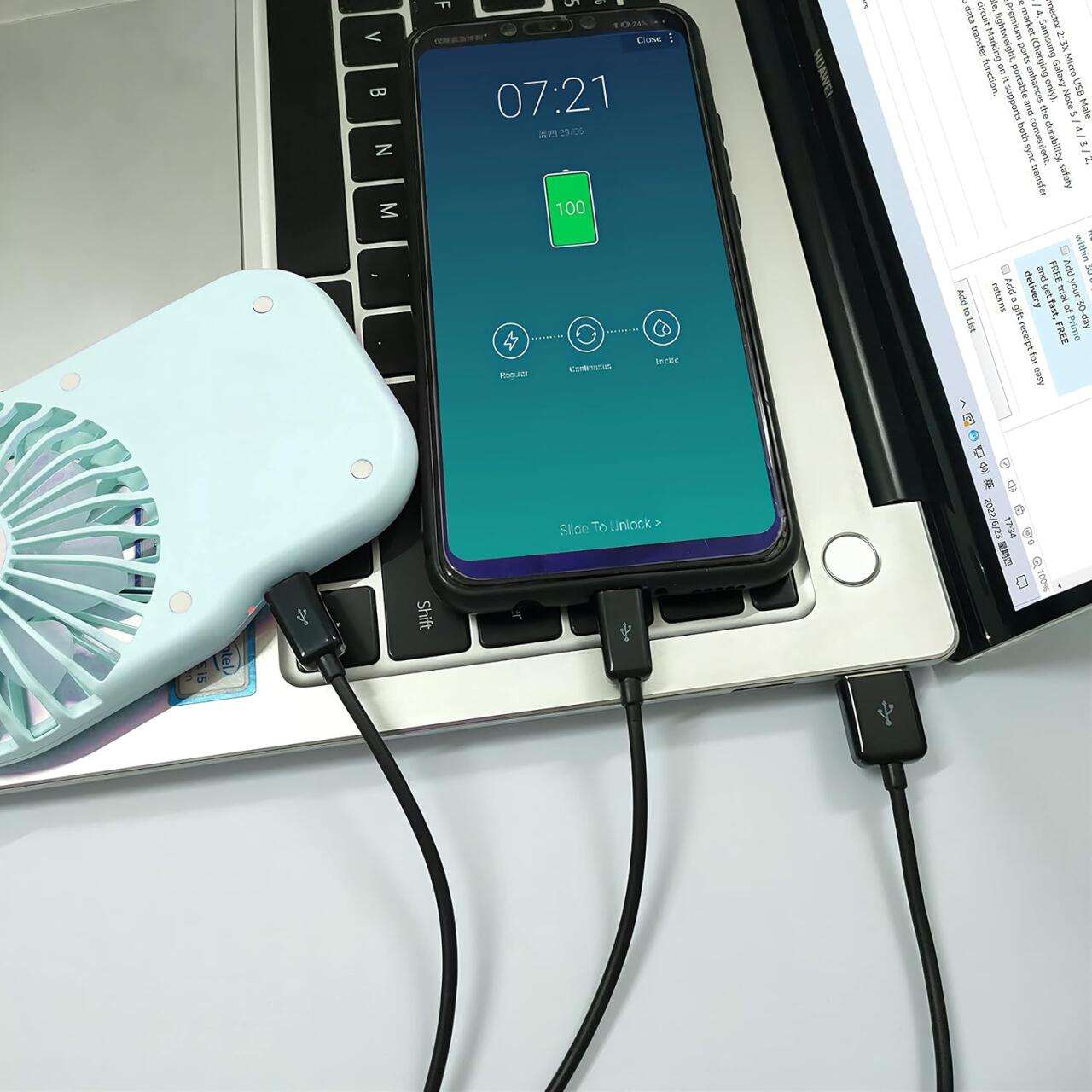 2-in-1 USB Cable 3A 1.2M - Essential