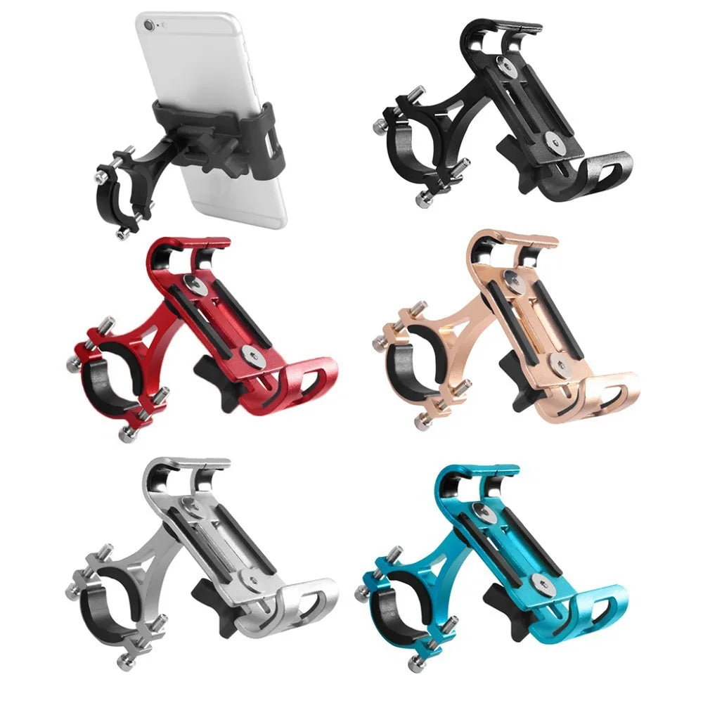 Motorcycle Bicycle Phone Holder Aluminum Alloy 360 Rotate Anti-slip Bracket Support GPS Clip Bike Phone Stand for iPhone Xiaomi