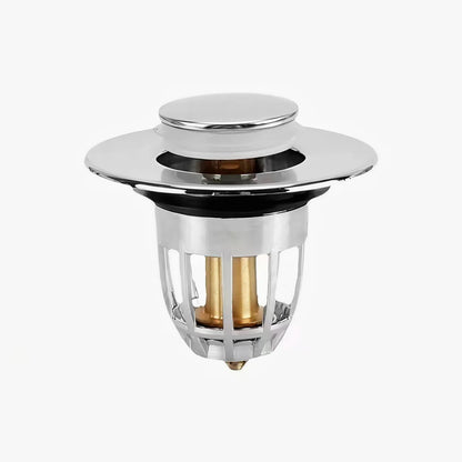 PopDrain™ – Un desagüe inteligente con sistema push-click fácil y filtro anti-obstrucción.