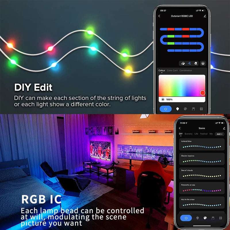 Luzes de Natal LED USB TUYA - Essential