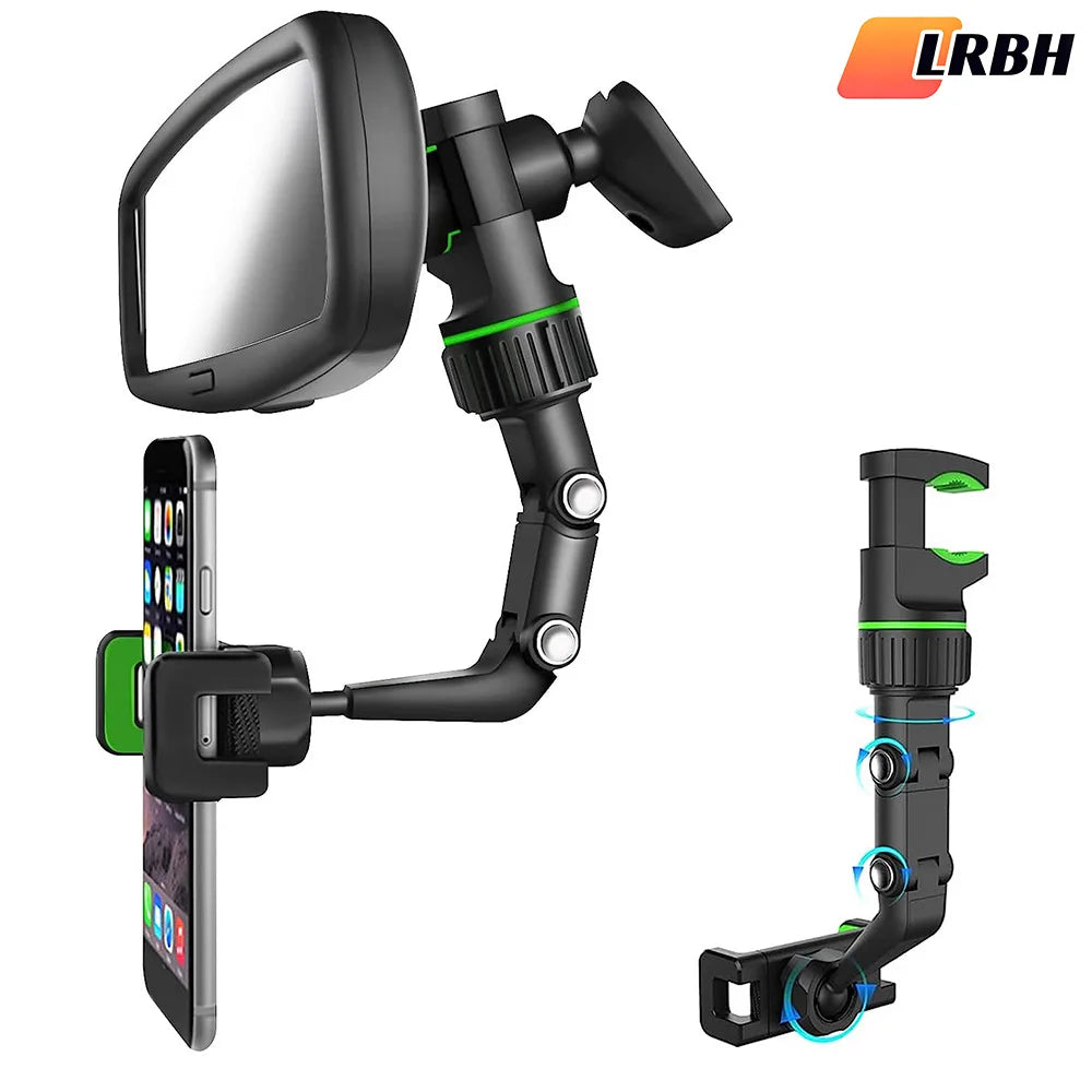 MirrorMount™ – A smart mount that attaches to the rearview mirror for the perfect phone view.