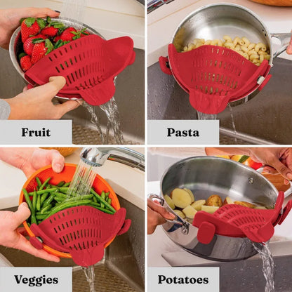 ClipDrain™ – A practical strainer that clips directly onto your pot for quick use
