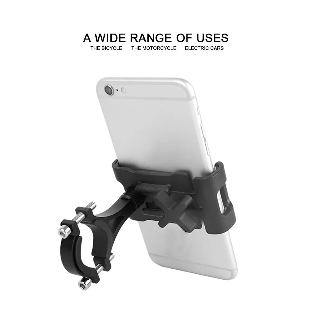 Motorcycle Bicycle Phone Holder Aluminum Alloy 360 Rotate Anti-slip Bracket Support GPS Clip Bike Phone Stand for iPhone Xiaomi
