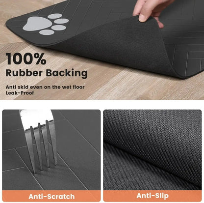 PawDry Mat™ – An absorbent mat that keeps your pet’s feeding area clean and dry