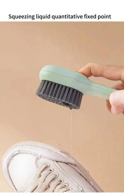 ShoeScrub™ – A brush with a built-in dispenser that removes dirt from shoes with ease