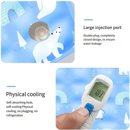 Floor Mat Cool Pet Cooling Mat Ice Gel Self Added Water Dog Cold Bed Mat Portable Durable Pet Ice Cushion For Small Big Dogs