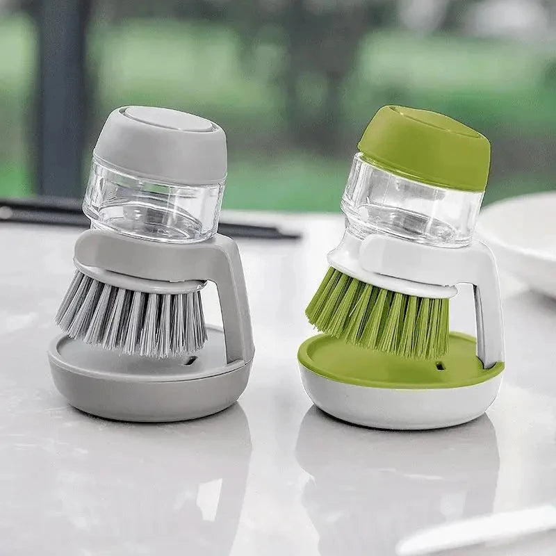 SoapScrub™ – A brush with a built-in dispenser that makes cleaning easy in one press