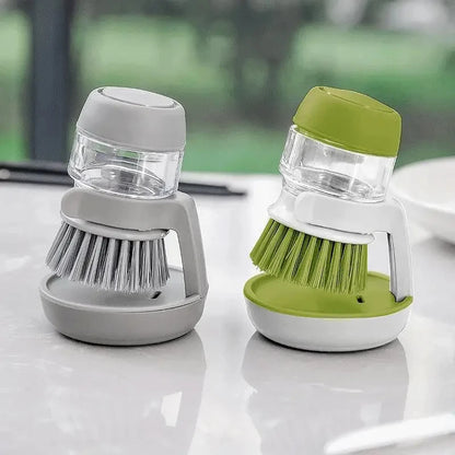 SoapScrub™ – A brush with a built-in dispenser that makes cleaning easy in one press