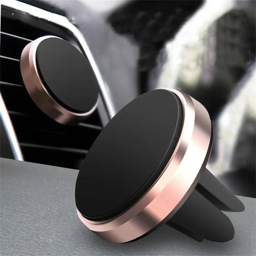 Magnetic Round Phone Holder Magnet Sticker for Car Interior Accessories GPS Air Vent Mount Mobile Stand