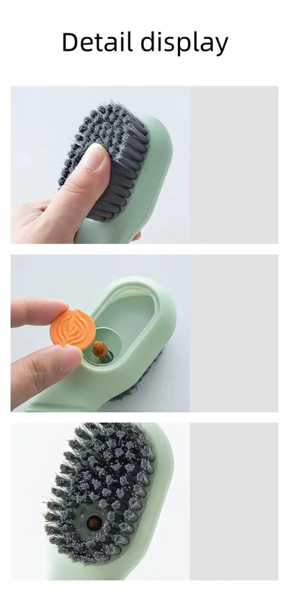 ShoeScrub™ – A brush with a built-in dispenser that removes dirt from shoes with ease