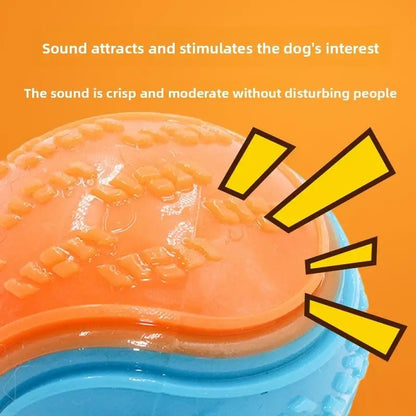Dog Chew Ball Toy Drinding Teeth Bite-resistant Silicone Ball Puppy Toy Squeaky Teeth Cleaning Training Dog Toy Supplies
