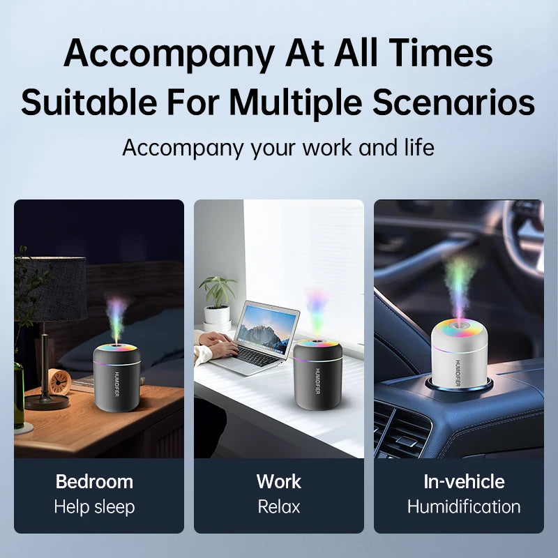 MistAura™ – A compact humidifier that transforms your space with aroma and relaxing light