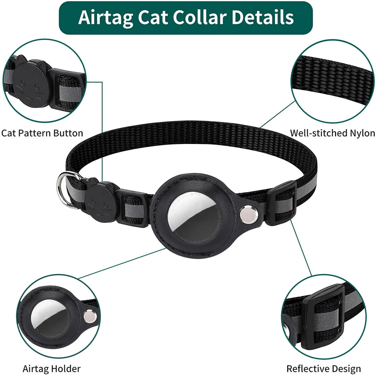 PawTrack™ – A secure collar with AirTag support to keep track of your pet