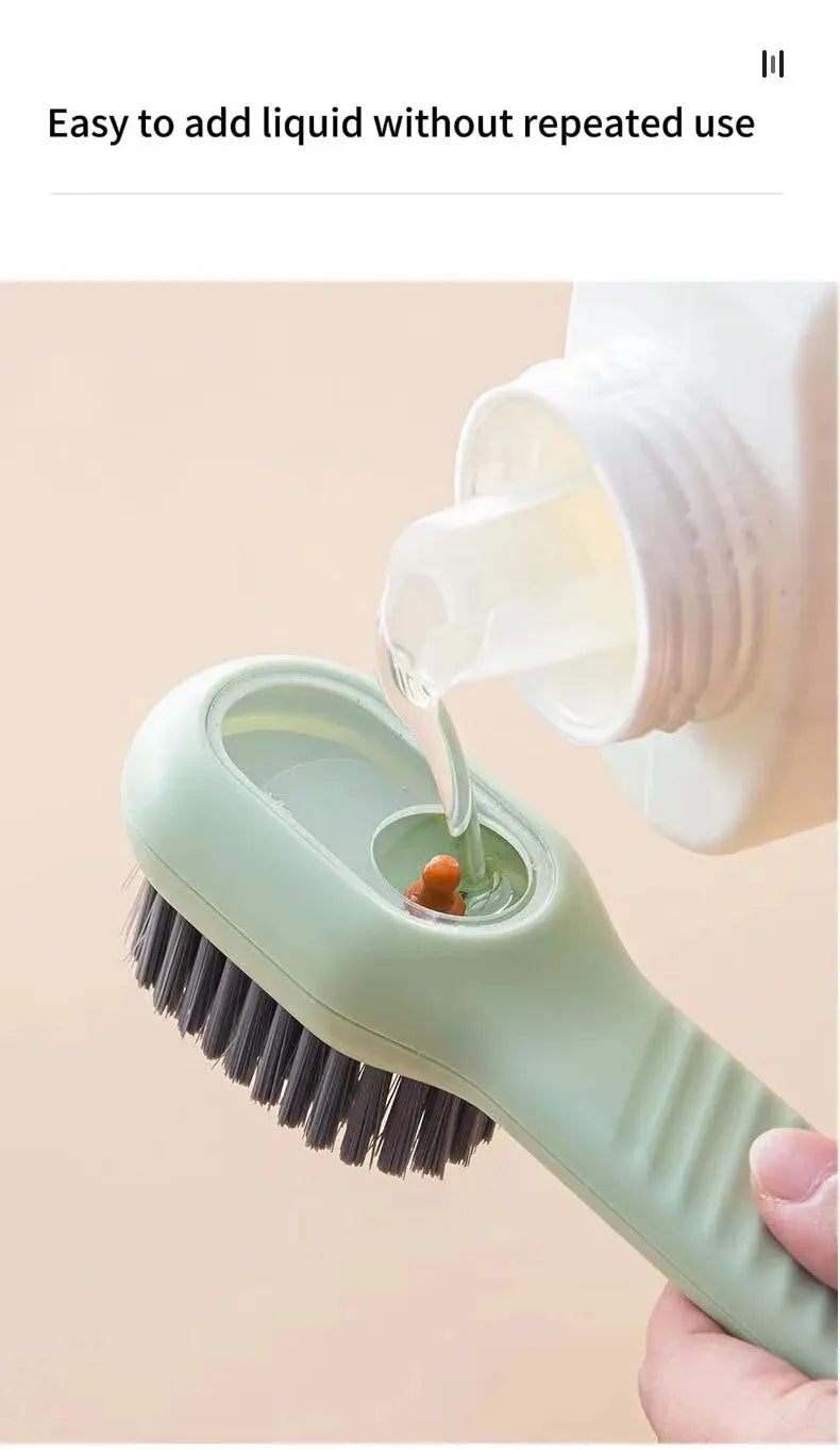ShoeScrub™ – A brush with a built-in dispenser that removes dirt from shoes with ease