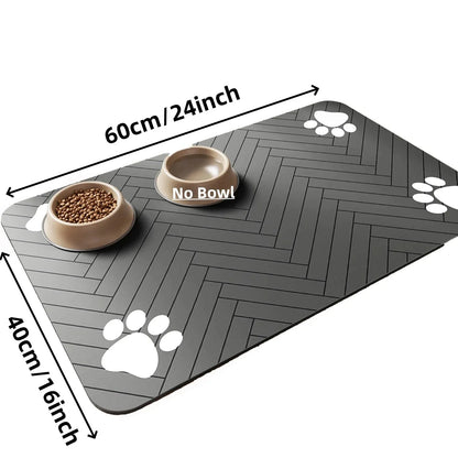 PawDry Mat™ – An absorbent mat that keeps your pet’s feeding area clean and dry