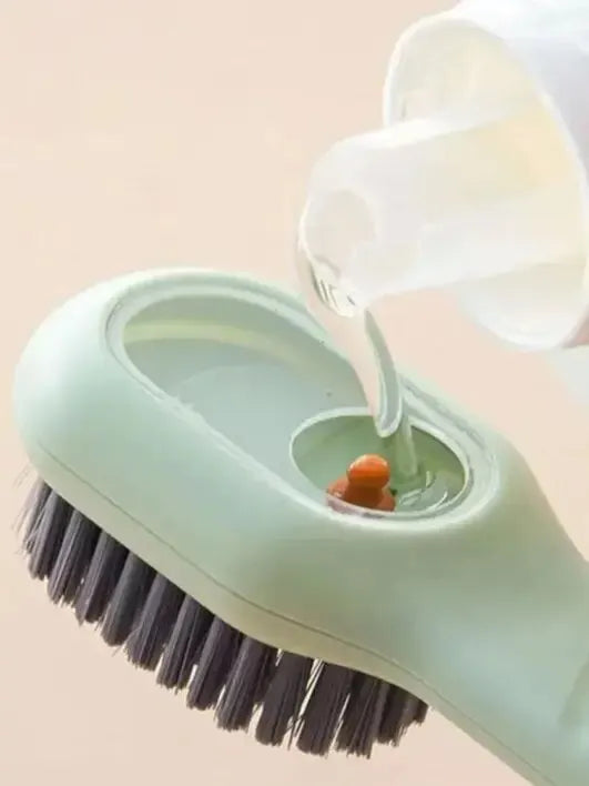 ShoeScrub™ – A brush with a built-in dispenser that removes dirt from shoes with ease