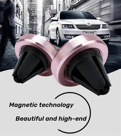 Magnetic Round Phone Holder Magnet Sticker for Car Interior Accessories GPS Air Vent Mount Mobile Stand