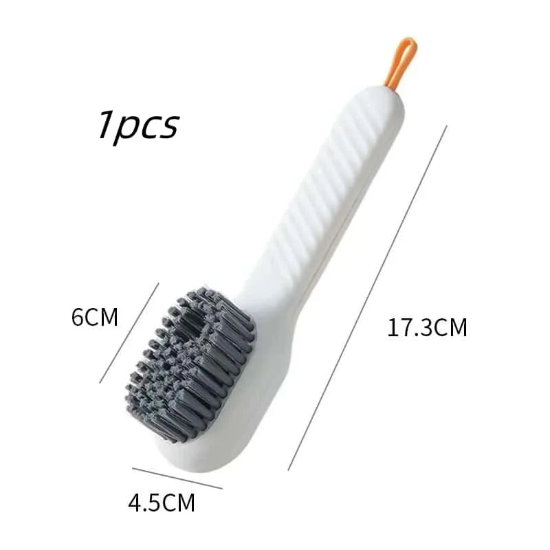 ShoeScrub™ – A brush with a built-in dispenser that removes dirt from shoes with ease