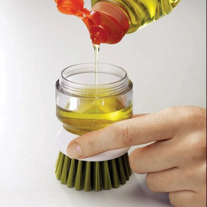 SoapScrub™ – A brush with a built-in dispenser that makes cleaning easy in one press