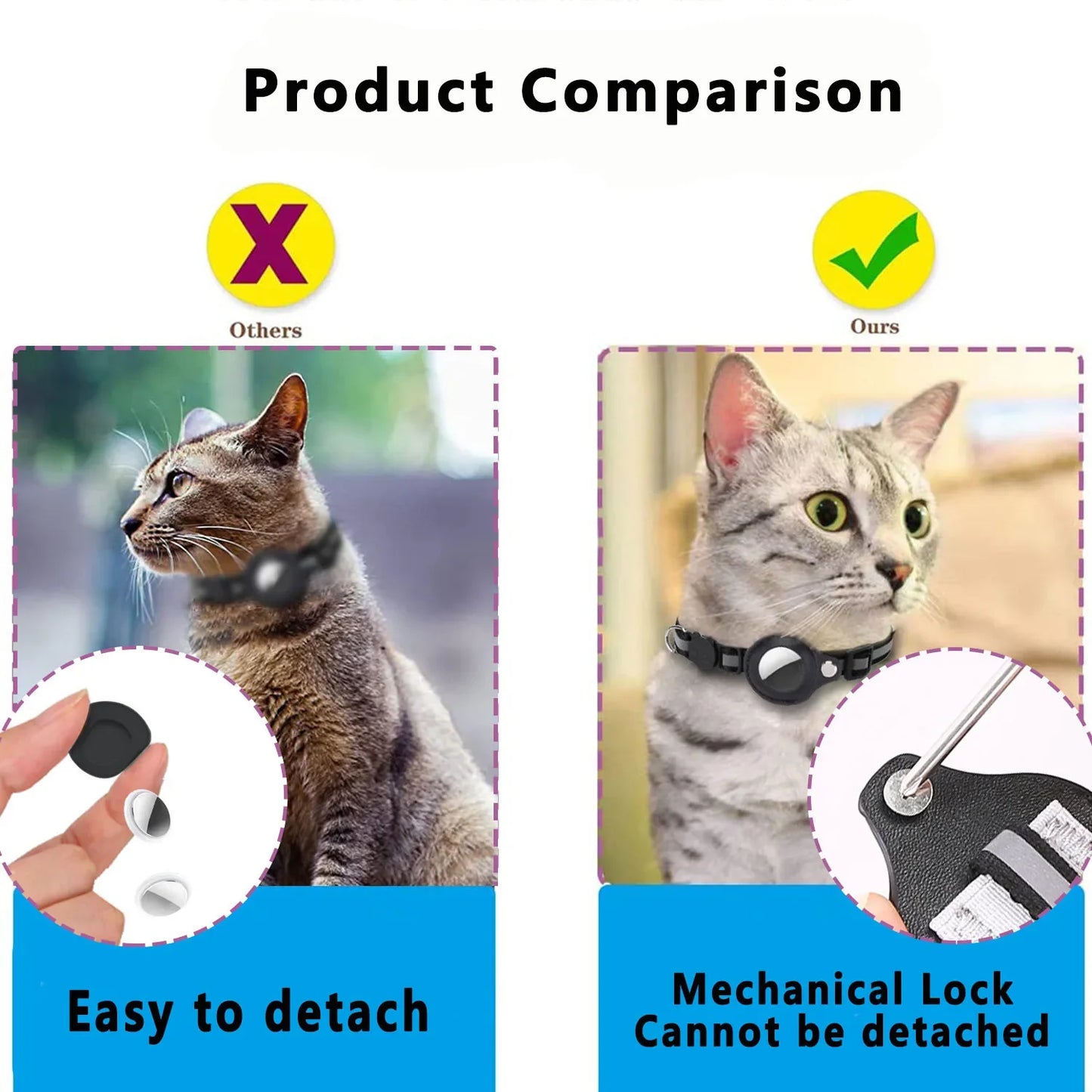 PawTrack™ – A secure collar with AirTag support to keep track of your pet