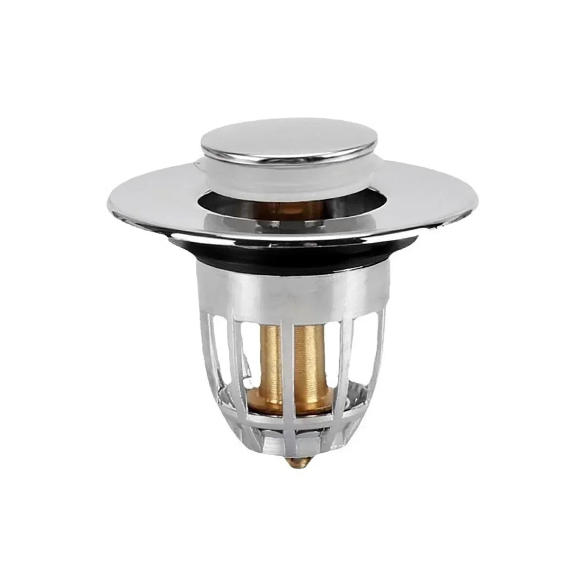 PopDrain™ – Un desagüe inteligente con sistema push-click fácil y filtro anti-obstrucción.