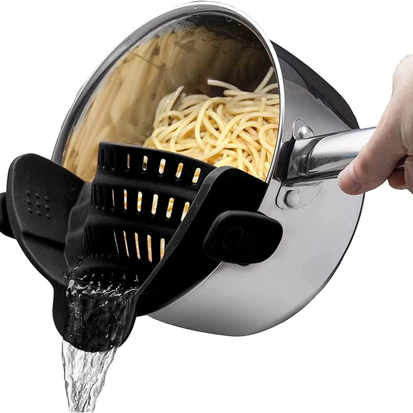 ClipDrain™ – A practical strainer that clips directly onto your pot for quick use