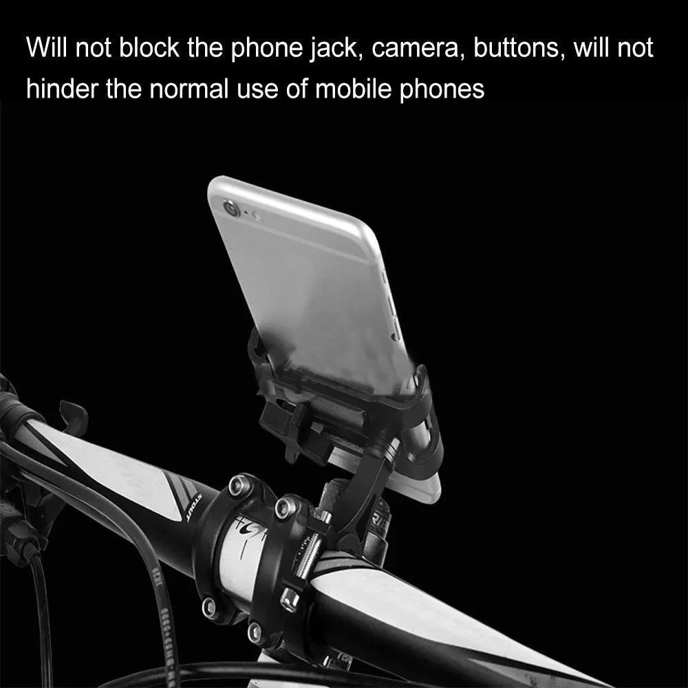 Motorcycle Bicycle Phone Holder Aluminum Alloy 360 Rotate Anti-slip Bracket Support GPS Clip Bike Phone Stand for iPhone Xiaomi