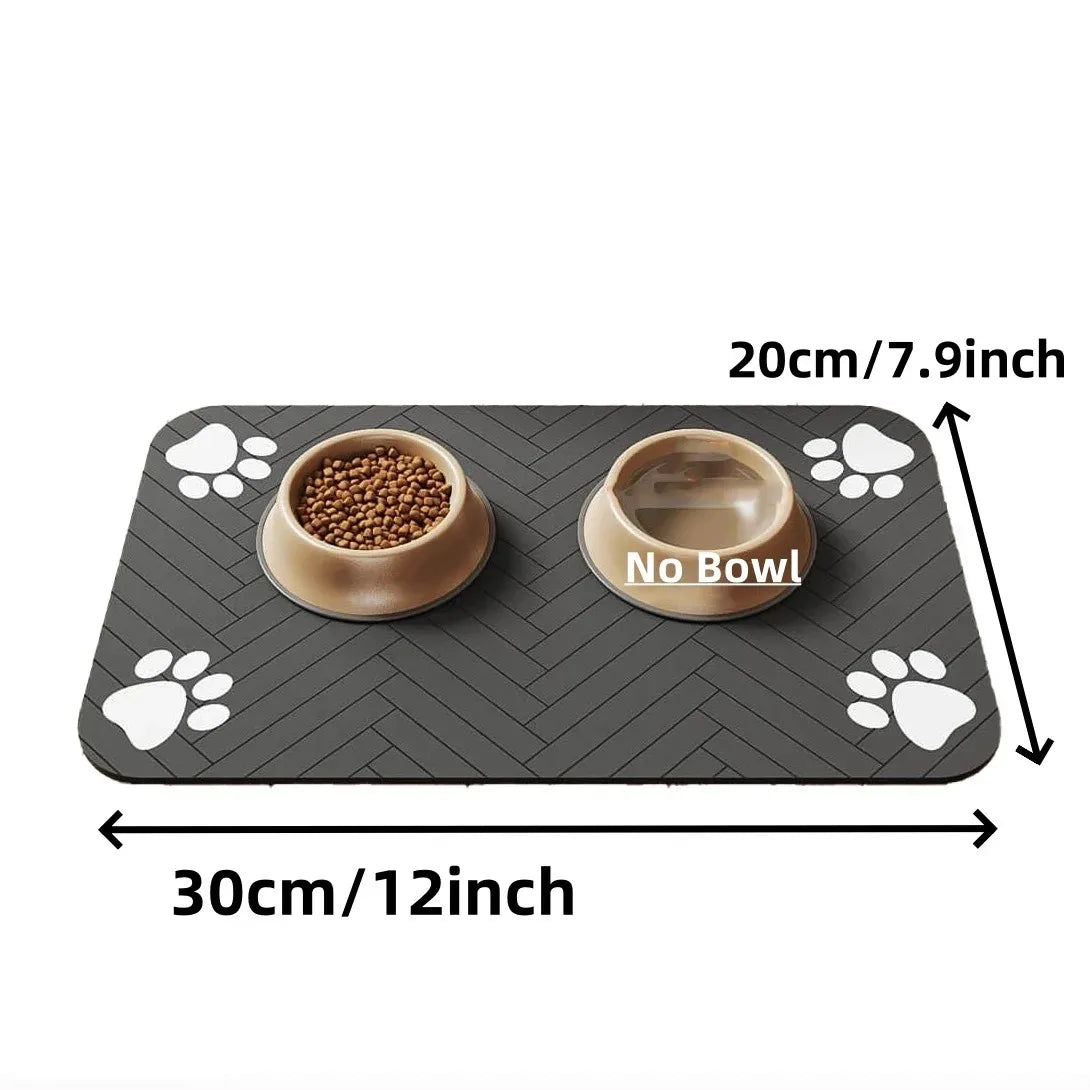 PawDry Mat™ – An absorbent mat that keeps your pet’s feeding area clean and dry