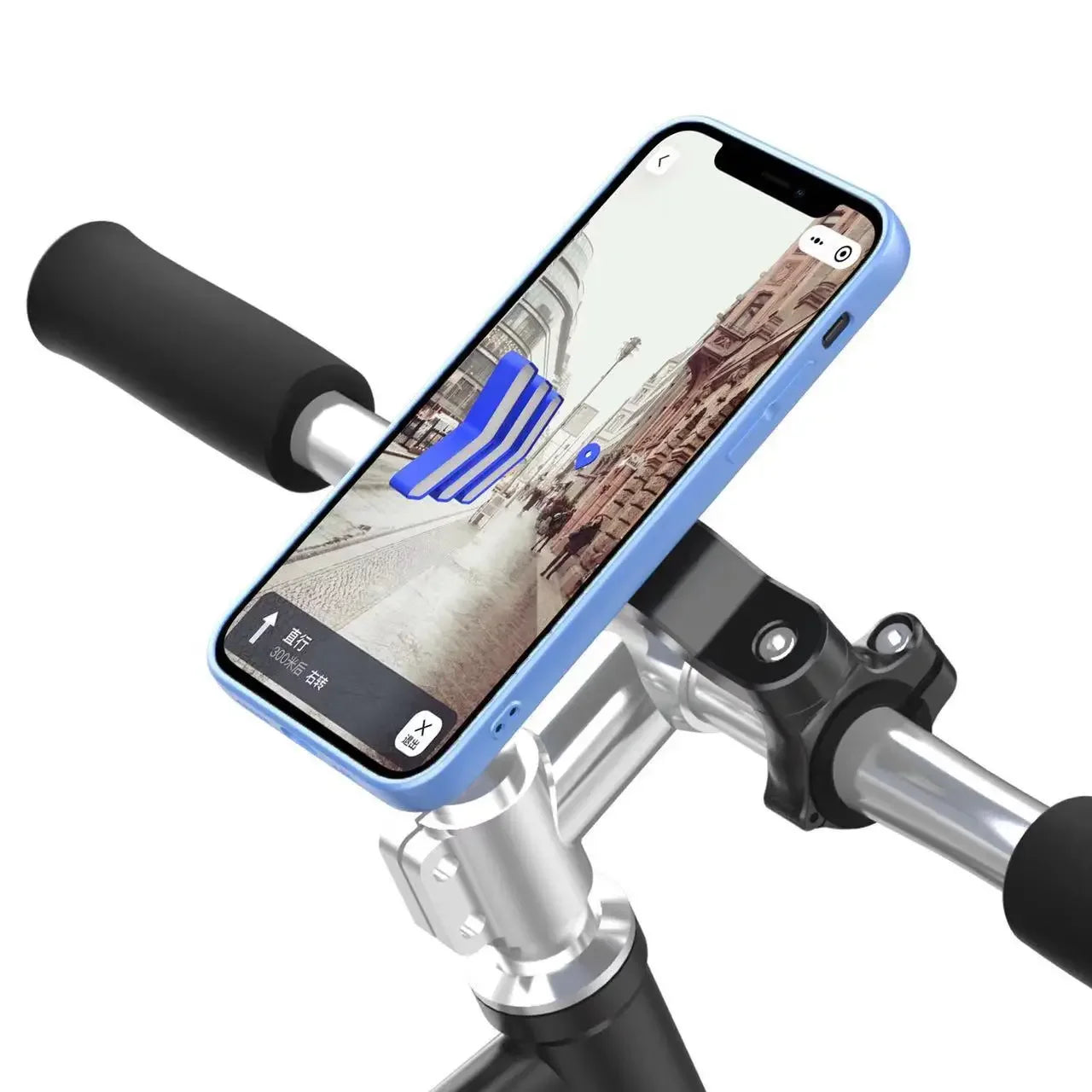 Bike Phone Holder, Motorcycle Mount - Motorcycle Phone Holder, Handlebar Cell Phone Clamp, E-Bike Scooter Phone Clip