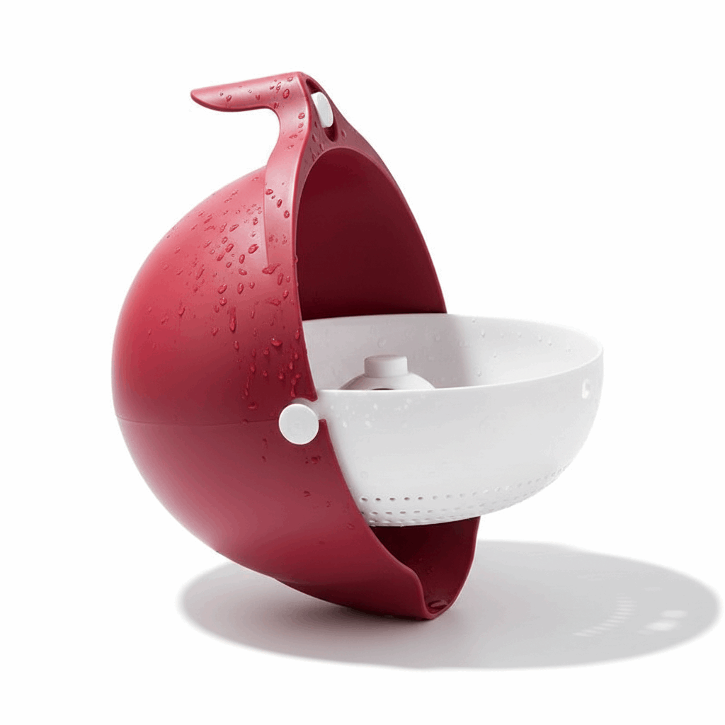 Escorredor vista lateral fundo branco