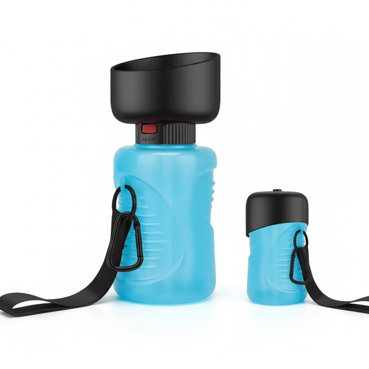 Fold&Go garrafa dobrável portátil para cães fundo branco