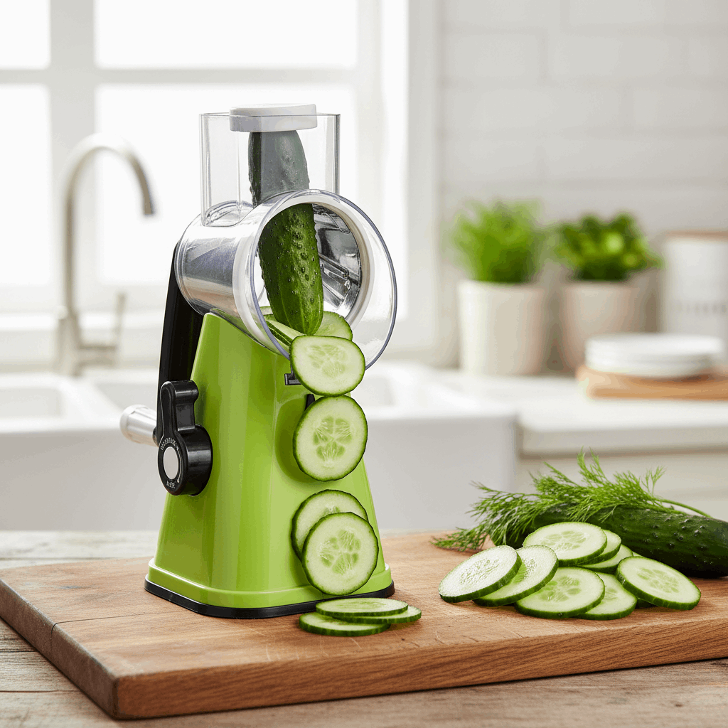 Pepinos cortados uniformemente