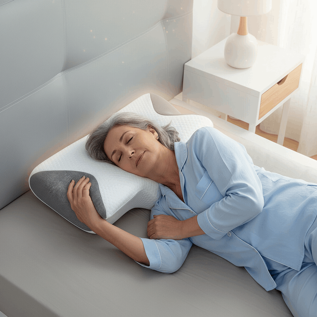 Pessoa idosa ou com dores crónicas a dormir bem