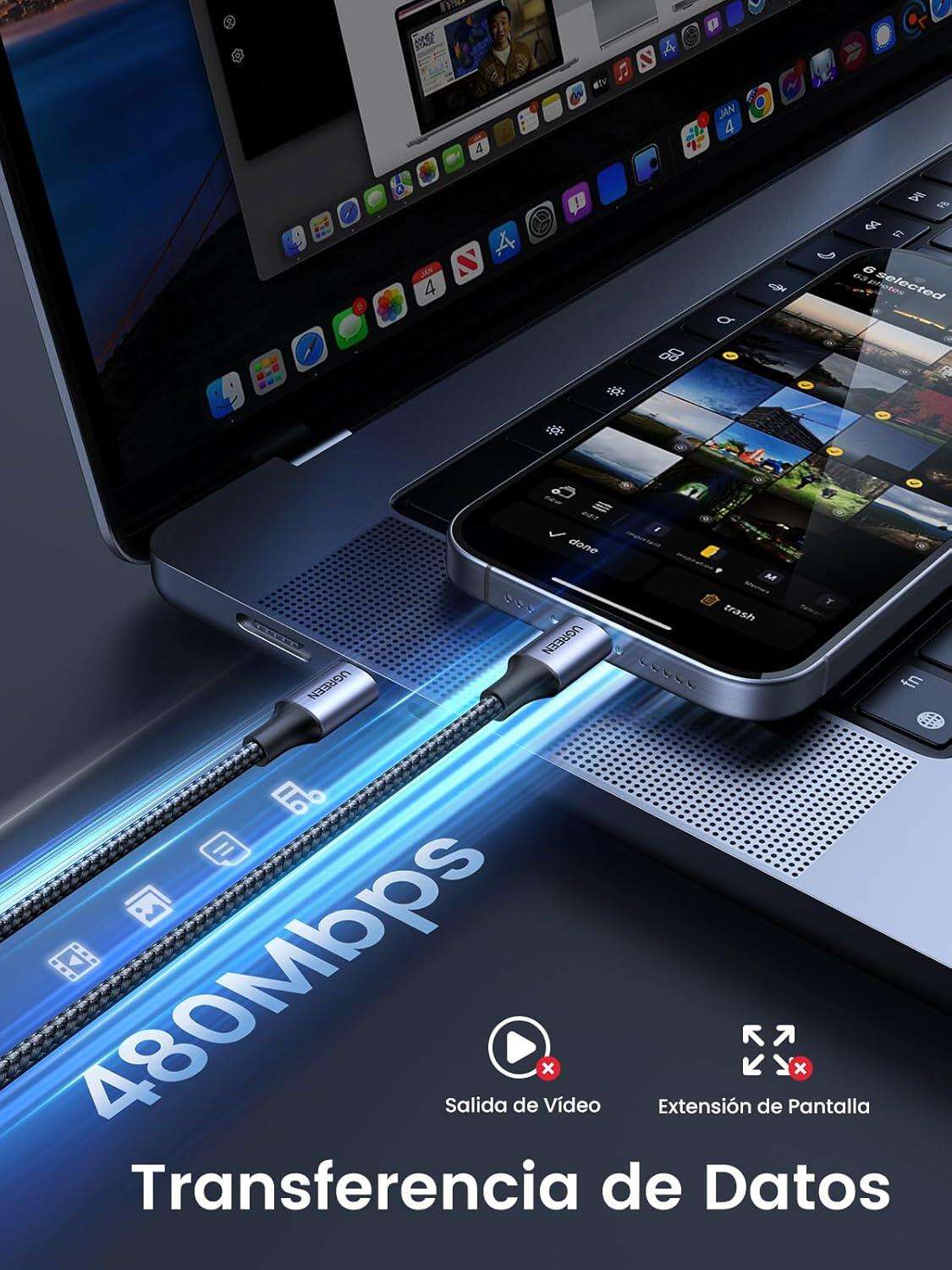 Cable USB C a USB C 60W - Essential